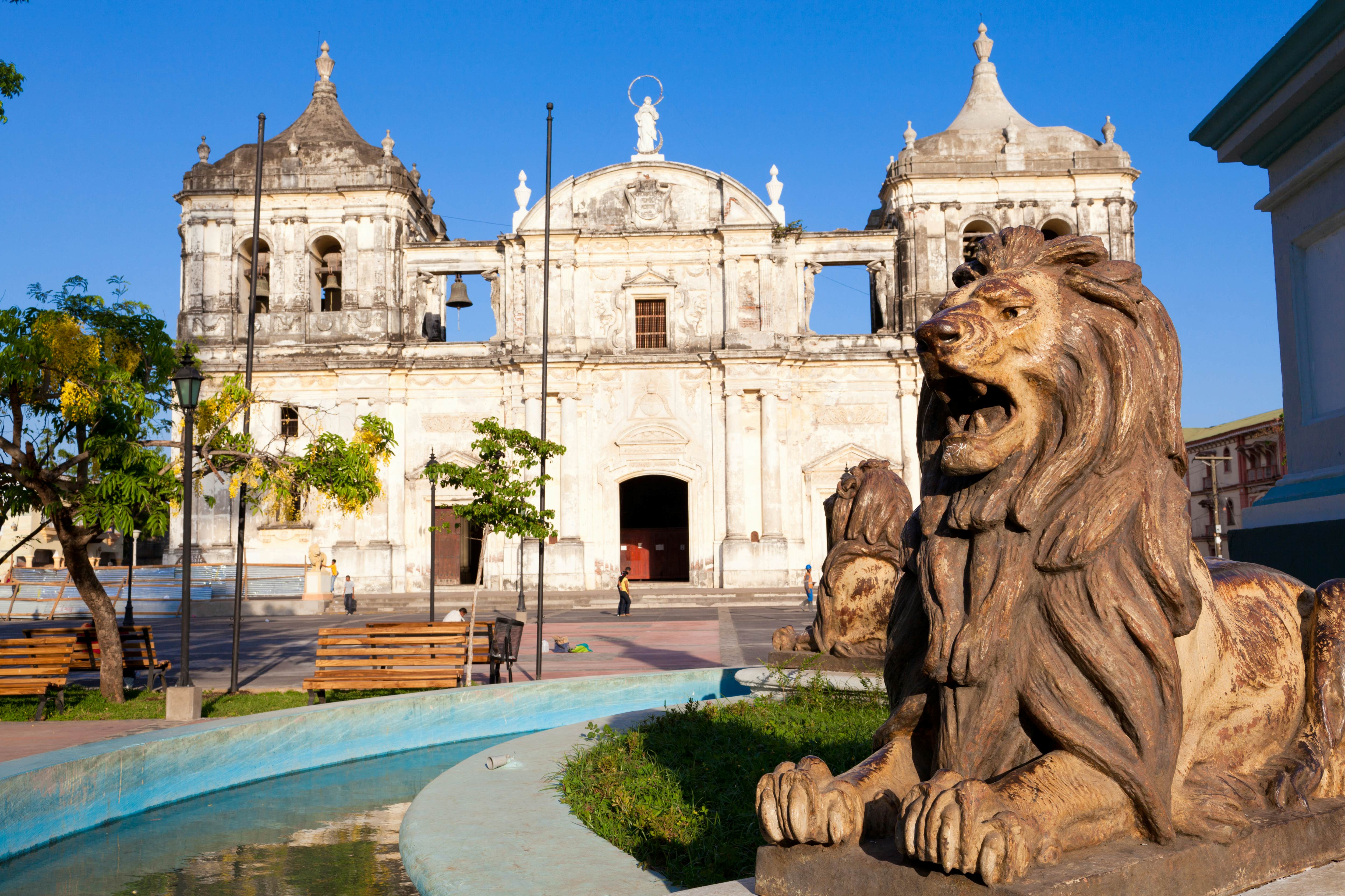 The Cathedral of León, also known as the Real e Insigne Basilica Catedral de León Nicaragua.